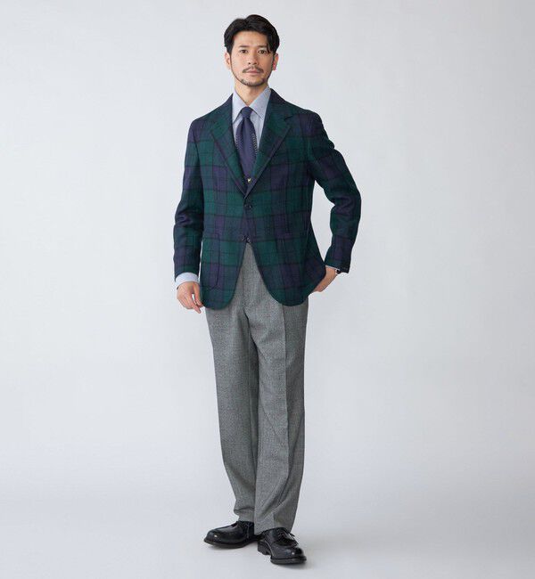 SHIPS「【 SHIPS別注】Errico Formicola: ウール ブラックウォッチ ジャケット」|テーラードジャケット|