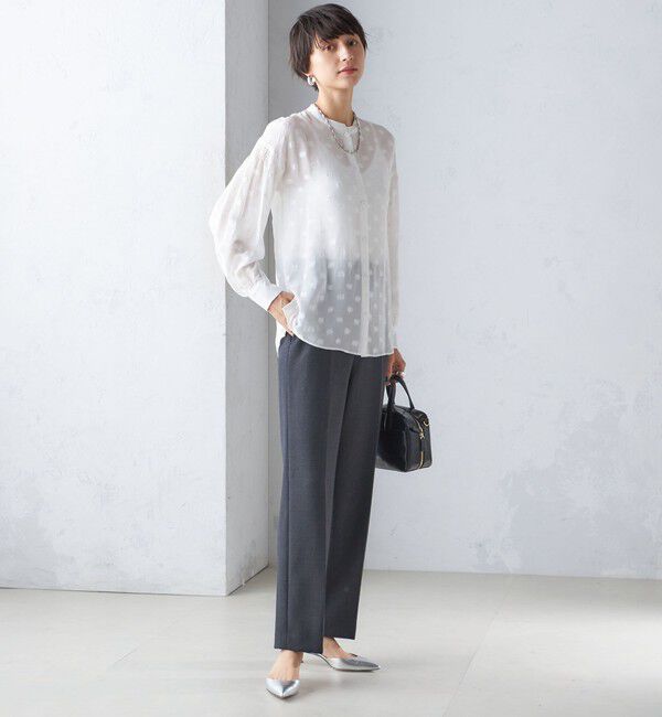 SHIPS for women「フラワー カット ジャカード ブラウス」|シャツ・ブラウス|