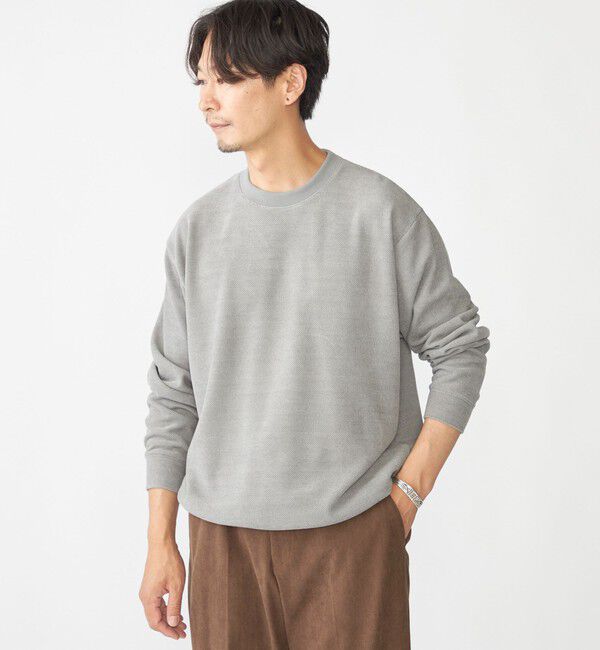 SHIPS「SHIPS:〈手洗い可能〉モール ダブルフェイス クルーネック プルオーバー」|プルオーバー|