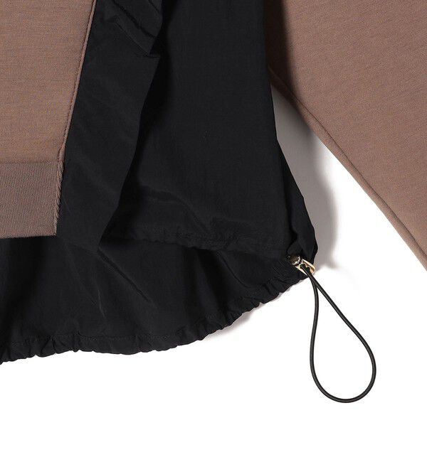 SHIPS for women「【WEB限定】〈手洗い可能〉ダンボール タフタ コンビ フーディ」|パーカー|