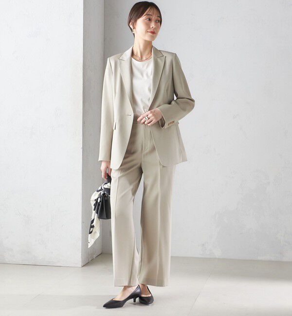 SHIPS for women「タキシード クロス ストレート パンツ」|スラックス|