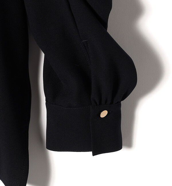 SHIPS for women「〈手洗い可能〉ストレッチ ジョーゼット 袖 ギャザー ブラウス」|シャツ・ブラウス|