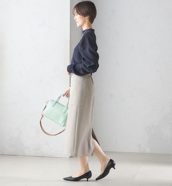 SHIPS for women「〈手洗い可能〉ストレッチ ジョーゼット 袖 ギャザー ブラウス」|シャツ・ブラウス|