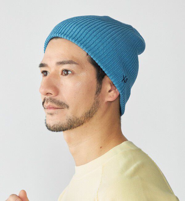 SHIPS「【WEB限定】SHIPS:〈抗菌/防臭〉2サイズ ワンポイント ロゴ ワッチ キャップ ビーニー」|ニット帽|ブルー