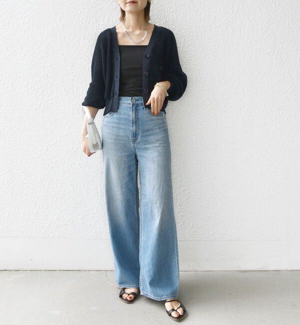 SHIPS for women「〈手洗い可能〉ペーパー ポリエステル Vネック カーディガン」|カーディガン|