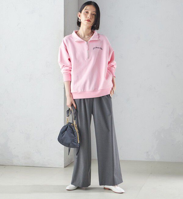 SHIPS for women「【SHIPS別注】LOGAN KNITTING MILLS: ハーフ ジップ プルオーバー」|スウェット・ジャージ|