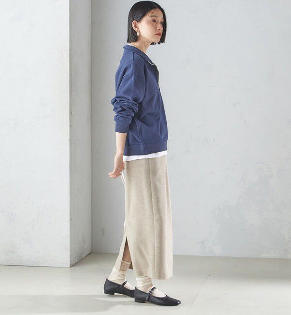 SHIPS for women「【SHIPS別注】LOGAN KNITTING MILLS: ハーフ ジップ プルオーバー」|スウェット・ジャージ|