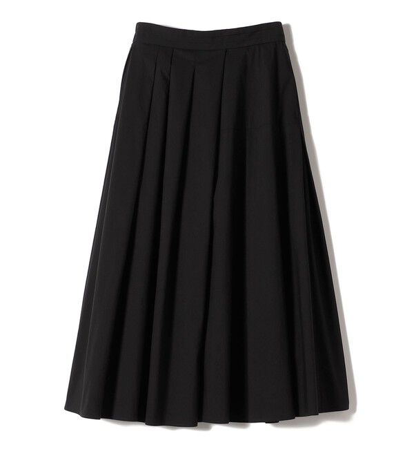 SHIPS for women「SHIPS Primary Navy Label:〈手洗い可能〉アシメ タック スカート」|スカート|ブラック