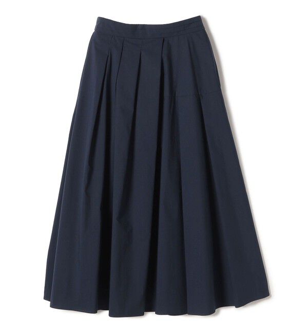 SHIPS for women「SHIPS Primary Navy Label:〈手洗い可能〉アシメ タック スカート」|スカート|ネイビー