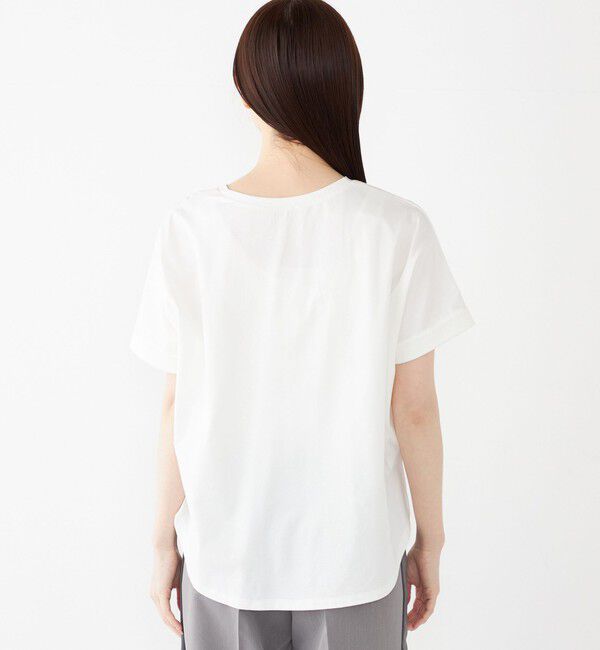 SHIPS Colors 「SHIPS Colors:〈接触冷感・手洗い可能〉フロッキー ロゴ ドルマン Tシャツ◇」|Tシャツ・カットソー|