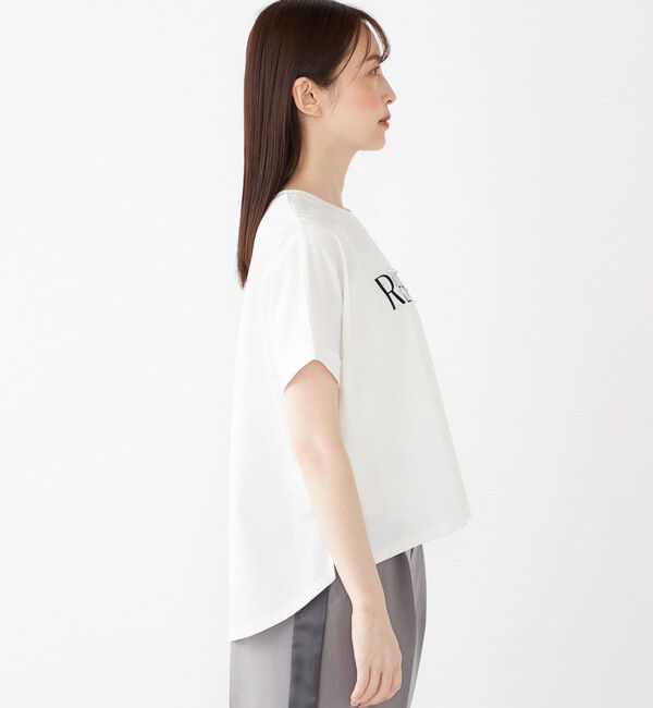 SHIPS Colors 「SHIPS Colors:〈接触冷感・手洗い可能〉フロッキー ロゴ ドルマン Tシャツ◇」|Tシャツ・カットソー|