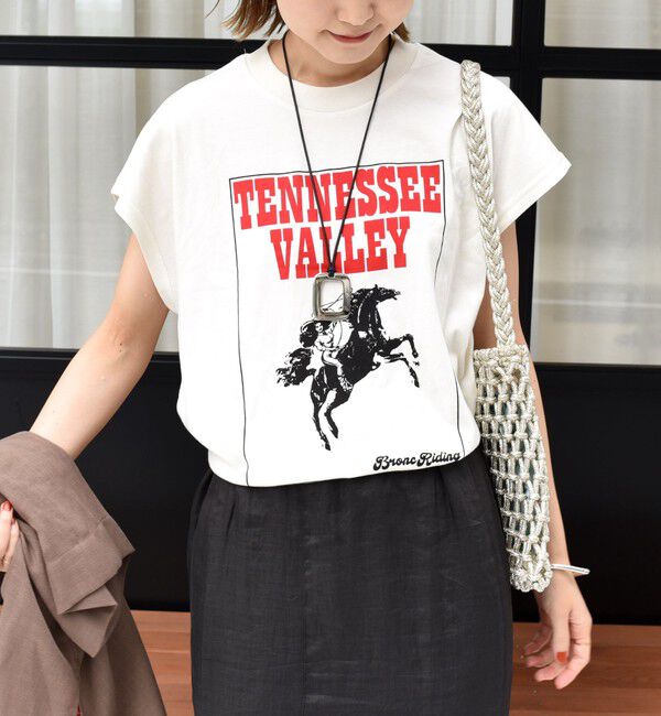 SHIPS for women「【SHIPS別注】TENNESSEE:フレンチ スリーブ プルオーバー」|タンクトップ|オフホワイト