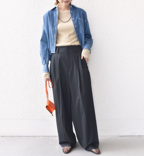 SHIPS for women「〈手洗い可能〉ラメ シアー リブ ニット プルオーバー」|ニット・セーター|