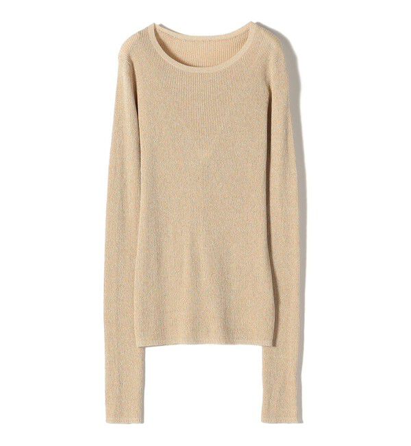 SHIPS for women「〈手洗い可能〉ラメ シアー リブ ニット プルオーバー」|ニット・セーター|