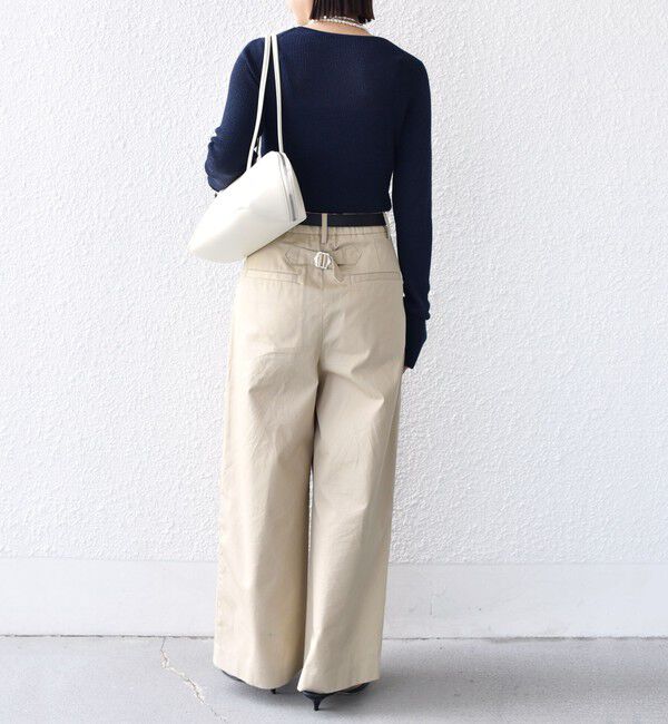 SHIPS for women「〈手洗い可能〉ラメ シアー リブ ニット プルオーバー」|ニット・セーター|