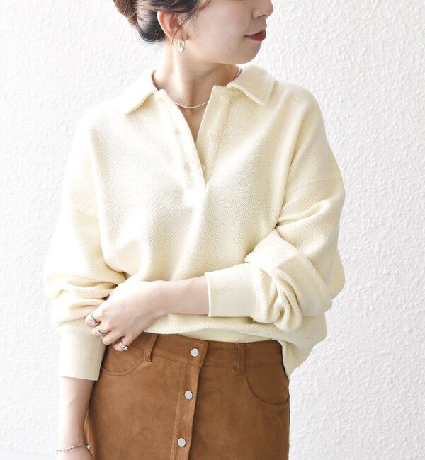 SHIPS any「SHIPS any:〈手洗い可能〉サカリバ コンパクト ポロシャツ プルオーバー」|ポロシャツ|オフホワイト