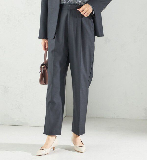 SHIPS for women「〈手洗い可能〉DELEGANT テーパード パンツ（セットアップ対応）」|スラックス|