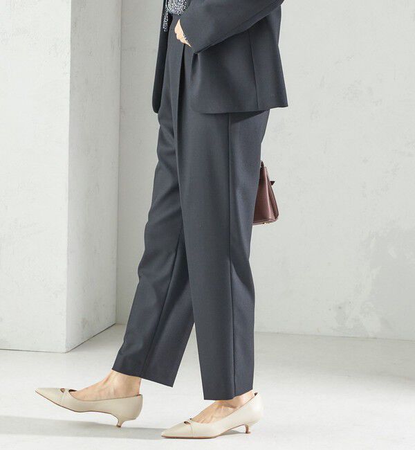 SHIPS for women「〈手洗い可能〉DELEGANT テーパード パンツ（セットアップ対応）」|スラックス|