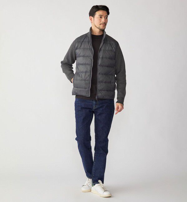 SHIPS「【WEB限定/SHIPS別注】TAION:〈手洗い可能〉ハイネック ダブルジップ ニットスリーブダウンジャケット」|ダウン|