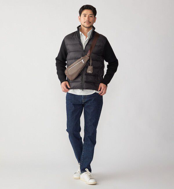 SHIPS「【WEB限定/SHIPS別注】TAION:〈手洗い可能〉ハイネック ダブルジップ ニットスリーブダウンジャケット」|ダウン|