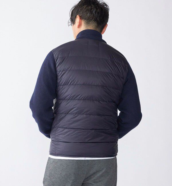 SHIPS「【WEB限定/SHIPS別注】TAION:〈手洗い可能〉ハイネック ダブルジップ ニットスリーブダウンジャケット」|ダウン|