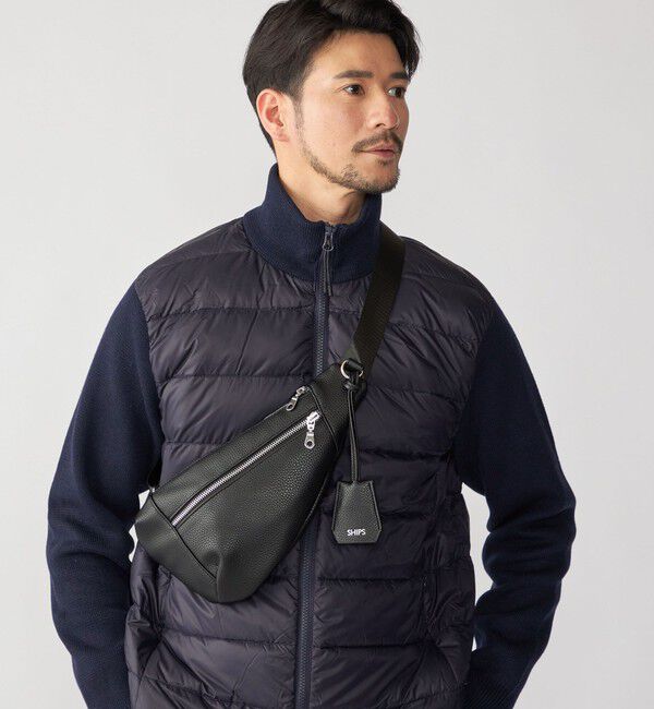 SHIPS「【WEB限定/SHIPS別注】TAION:〈手洗い可能〉ハイネック ダブルジップ ニットスリーブダウンジャケット」|ダウン|