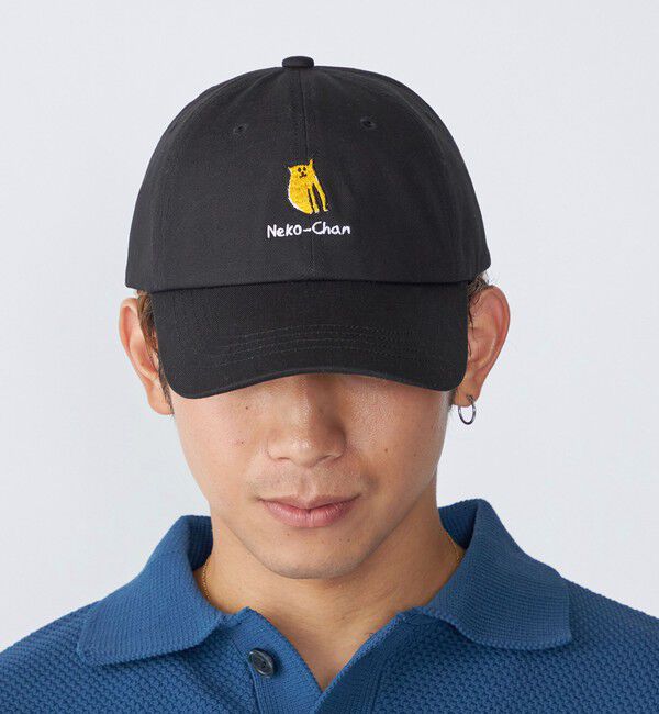 SHIPS「【City Ambient Products別注】Ben Lenovitz: DOG CAT キャップ」|キャップ・キャスケット|ブラック