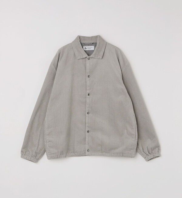 SHIPS「City Ambient Products: コーデュロイ コーチ ジャケット」|ブルゾン・スタジャン|シルバーグレー