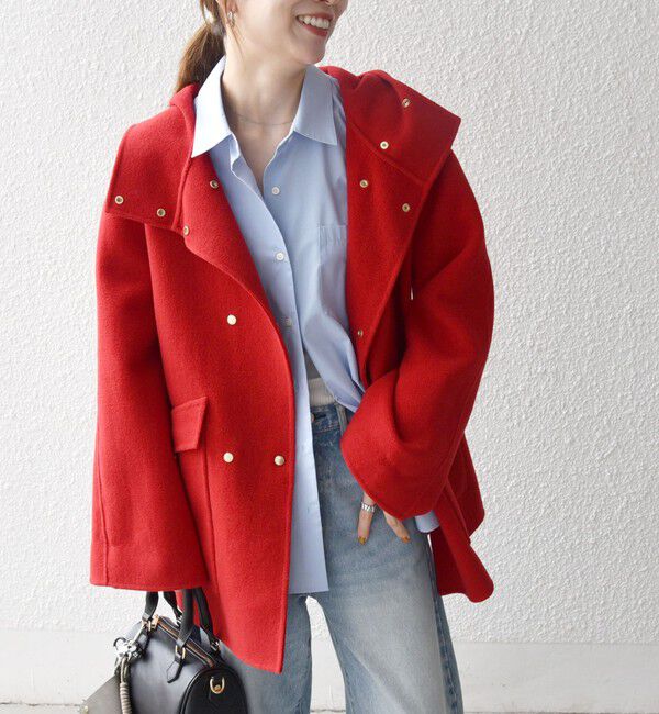 SHIPS any「SHIPS any: リバー フーデッド Aライン ミドル コート」|その他|