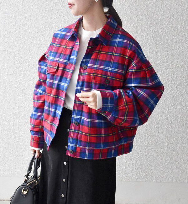SHIPS any「SHIPS any:〈手洗い可能〉タータン チェック キルティング シャツ ジャケット」|ブルゾン・スタジャン|