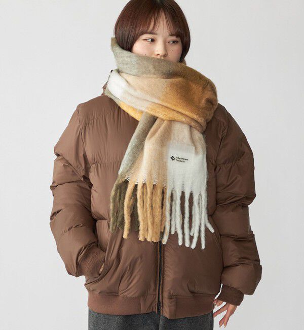 SHIPS「City Ambient Products: シャギー チェック ボリューム マフラー」|マフラー|