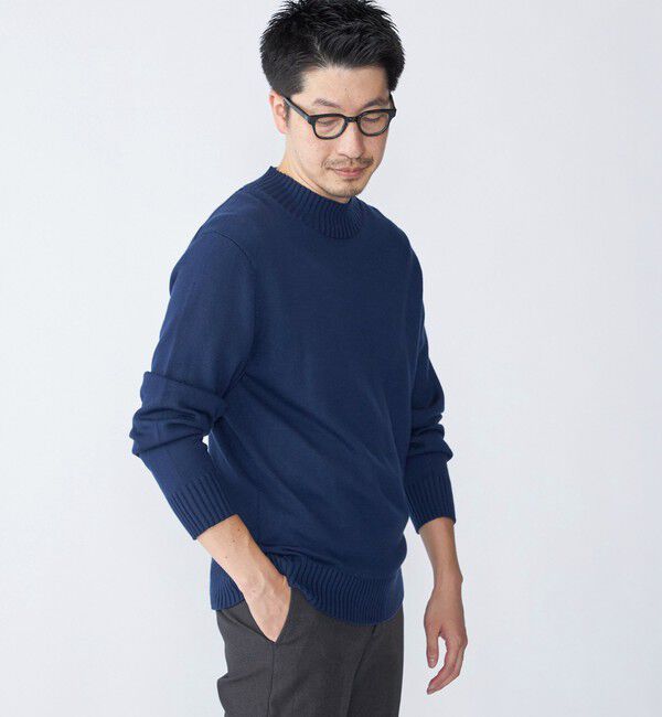 SHIPS「SHIPS:〈手洗い可能〉9ゲージ コンフォート モックネック プルオーバー ニット」|ニット・セーター|
