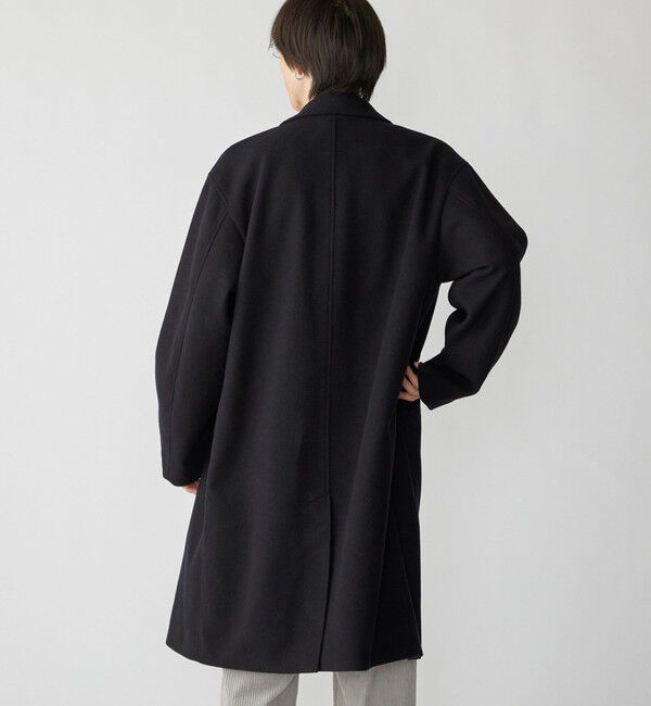 SHIPS「City Ambient Products: オーバーサイズ メルトン コート」|ステンカラーコート|