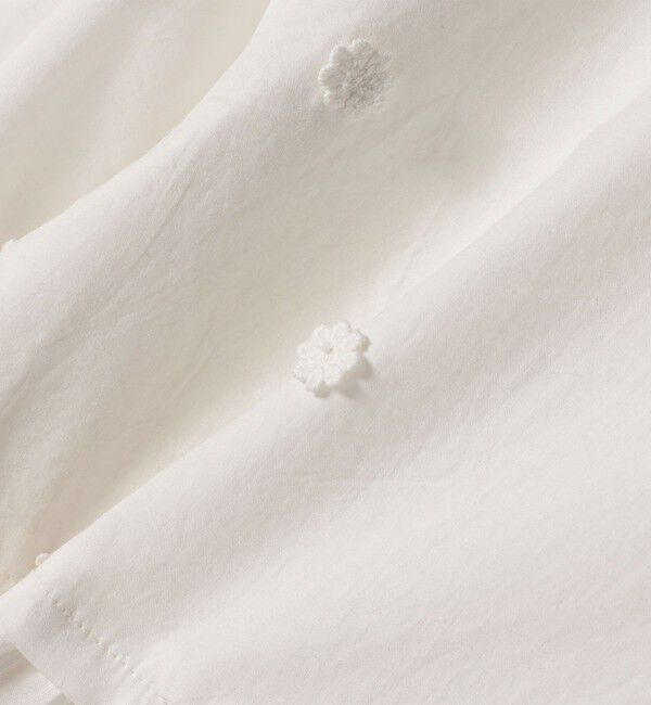 SHIPS any「【WEB限定】SHIPS any:〈洗濯機可能〉フラワー モチーフ ペプラム ギャザー シャツ ブラウス」|シャツ・ブラウス|