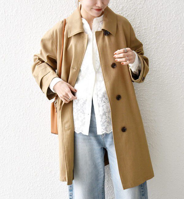 SHIPS any「SHIPS any:〈手洗い可能〉オーバー フレア ステンカラー コート」|ステンカラーコート|