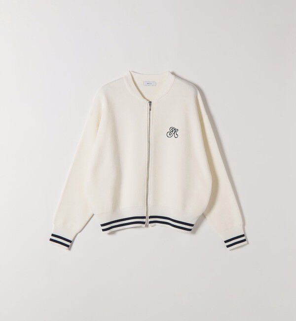 SHIPS any「SHIPS any:〈手洗い可能〉コットン ミックス ライン ジップ ブルゾン ニット カーディガン」|カーディガン|