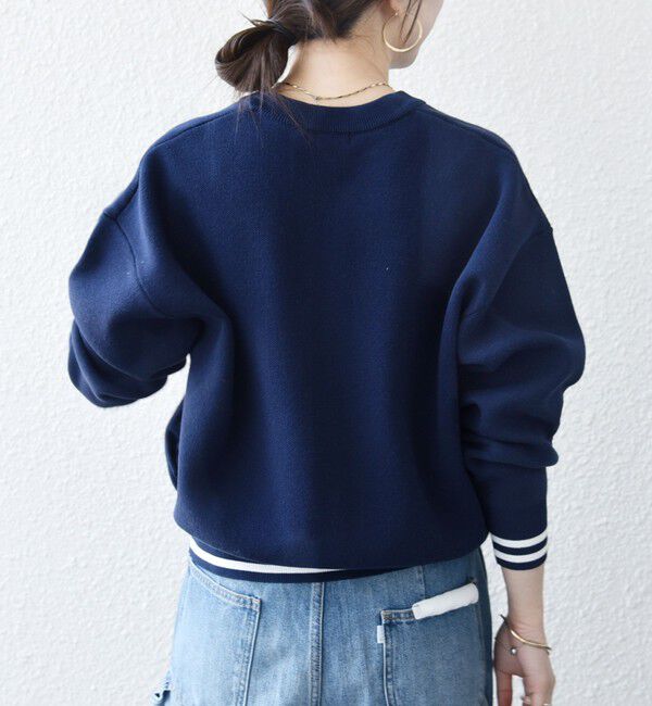 SHIPS any「SHIPS any:〈手洗い可能〉コットン ミックス ライン ジップ ブルゾン ニット カーディガン」|カーディガン|