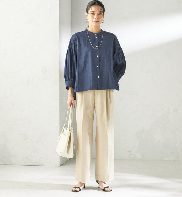 SHIPS for women「〈手洗い可能〉ヴィンテージ ライク デニム タック パンツ」|その他|