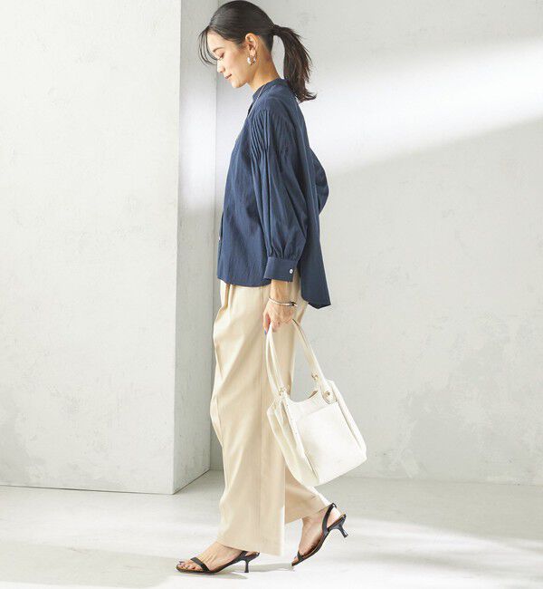 SHIPS for women「〈手洗い可能〉ヴィンテージ ライク デニム タック パンツ」|その他|