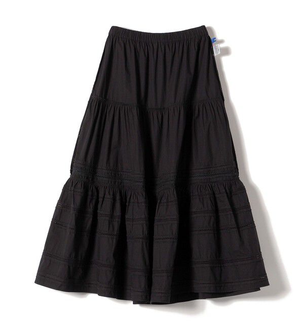 SHIPS for women「【SHIPS別注】Fanaka:〈手洗い可能〉ライン レース ティアード スカート」|スカート|