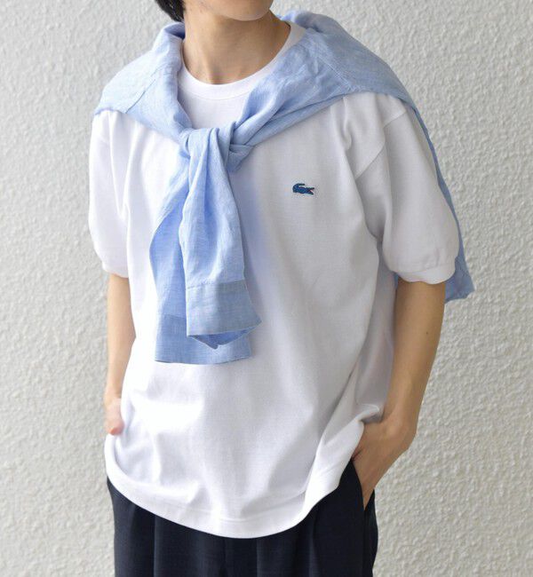 SHIPS any「【SHIPS any別注】LACOSTE: ワンポイント ロゴ ピケ クルーネック Tシャツ 26SS◇」|Tシャツ・カットソー|