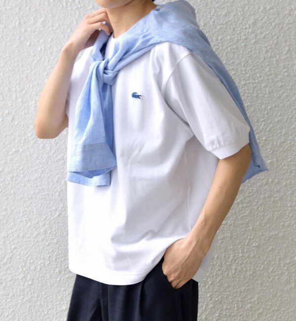 SHIPS any「【SHIPS any別注】LACOSTE: ワンポイント ロゴ ピケ クルーネック Tシャツ 26SS◇」|Tシャツ・カットソー|