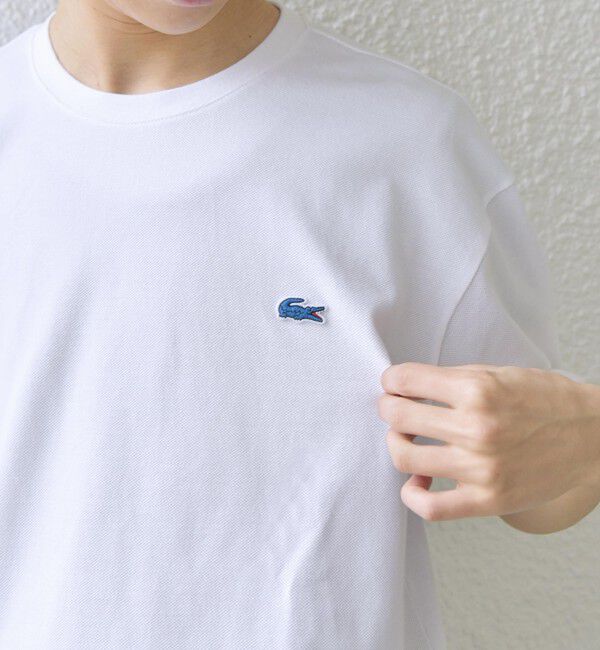 SHIPS any「【SHIPS any別注】LACOSTE: ワンポイント ロゴ ピケ クルーネック Tシャツ 26SS◇」|Tシャツ・カットソー|