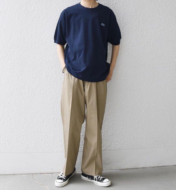 SHIPS any「【SHIPS any別注】LACOSTE: ワンポイント ロゴ ピケ クルーネック Tシャツ 26SS◇」|Tシャツ・カットソー|
