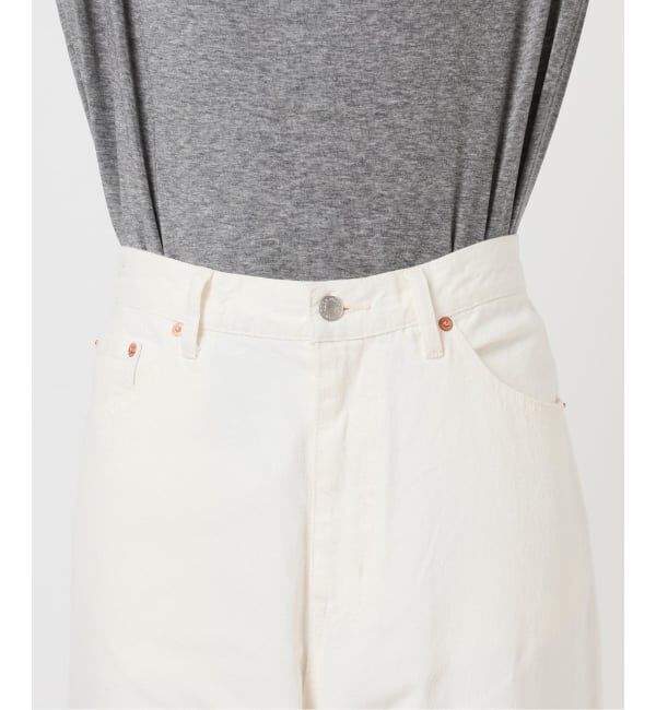 OUTDOOR PRODUCTS Usual Things「≪予約≫追加 ULTサマーデニムハイライズルーズ5PKT WHITE」|デニム|