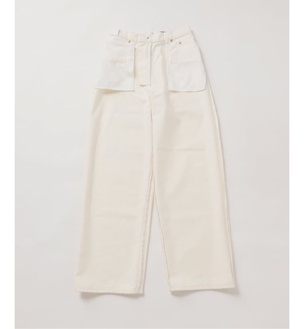 OUTDOOR PRODUCTS Usual Things「≪予約≫追加 ULTサマーデニムハイライズルーズ5PKT WHITE」|デニム|