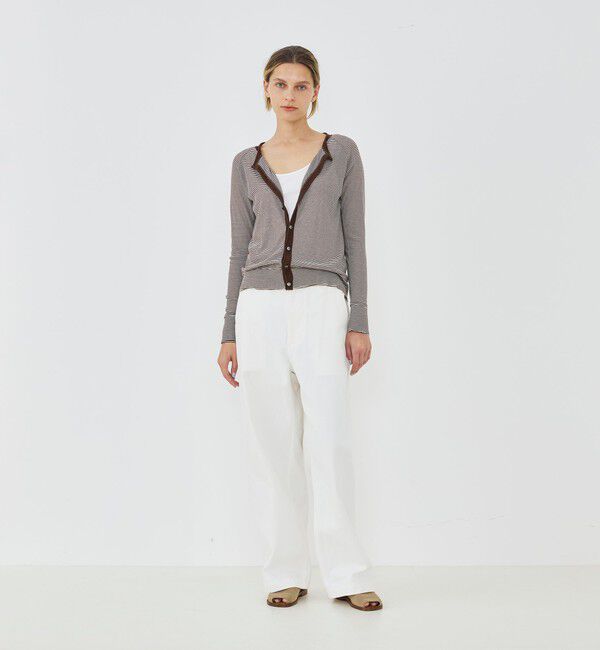 GALERIE VIE「ガーゼフライスジャージー クルーネックカーディガン」|カーディガン|