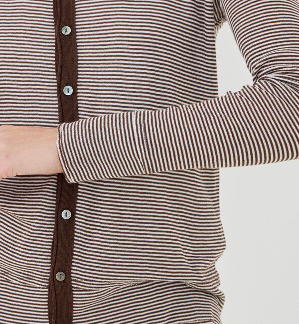 GALERIE VIE「ガーゼフライスジャージー クルーネックカーディガン」|カーディガン|