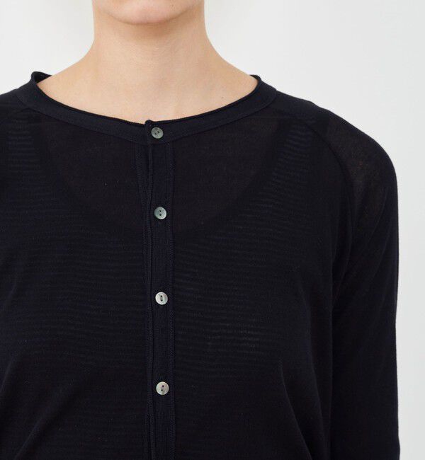 GALERIE VIE「ガーゼフライスジャージー クルーネックカーディガン」|カーディガン|