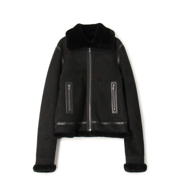 BACCA「ラムレザー ムートンジャケット」|その他|19 ブラック